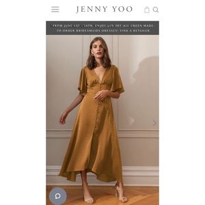 ✨ BRAND NEW NEVER WORN ✨ Jenny Yoo ‘Luna’ satin dress in color marigold!